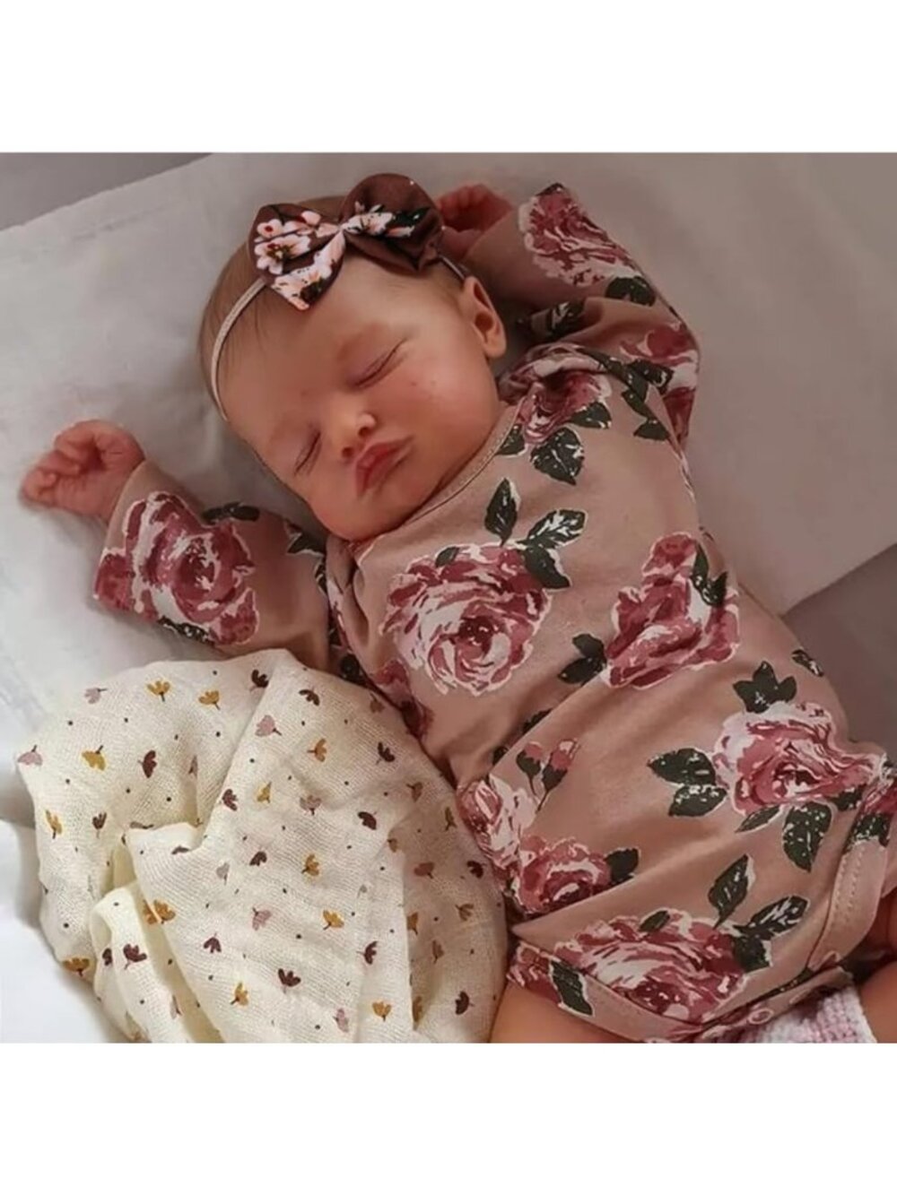 Lifelike 20" Reborn Baby Girl Doll with Realistic Veins - Perfect Gift for Kids